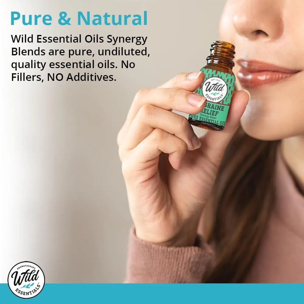 Wild Essentials Focus 100% Pure Essential Oil Synergy Blend 10ml, Therapeutic Grade Concentration Formula for Mental Clarity, Study, Work, Test, Interview, Attention Made in The USA