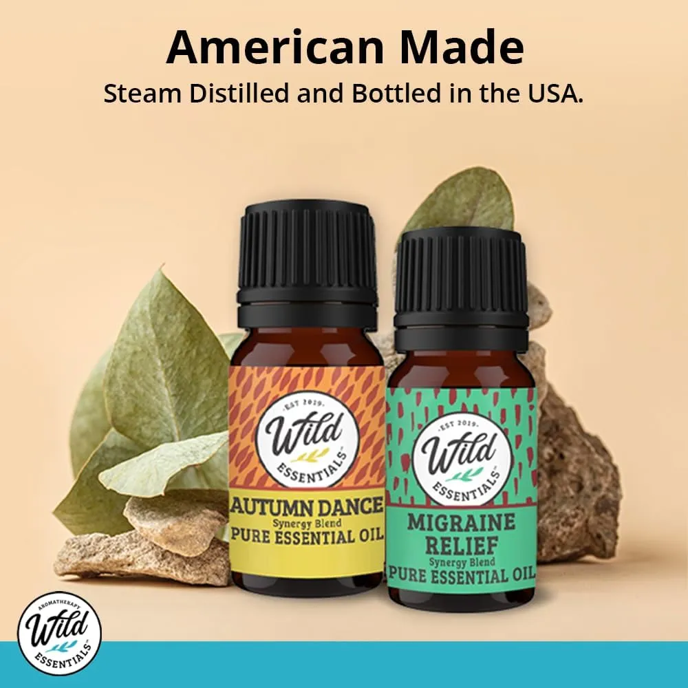 Wild Essentials Focus 100% Pure Essential Oil Synergy Blend 10ml, Therapeutic Grade Concentration Formula for Mental Clarity, Study, Work, Test, Interview, Attention Made in The USA