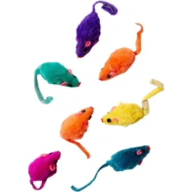 Zanies Rainbow Mice Cheese Wedge Cat Toy Assorted